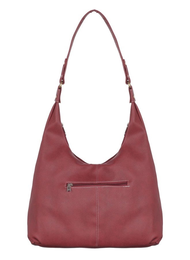 Fostelo Women's Versaze Tote Handbag for Women | Hobo Bag for Work | Ladies Purse | Stylish Shoulder Bag | Gift For Women | Maroon - Image 4
